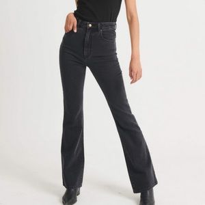 rollas dusters bootcut black jean 31